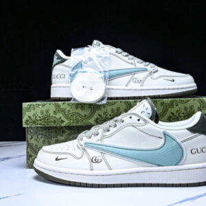 Nike JJ5285-010 Gucci AIR JORDAN 1 LOW OG SP AJ1 LOW TOP CULTURAL CASUAL SNEAKERS SKY BLUE/WHITE