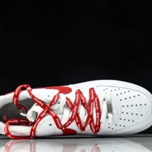 Nike UP9225 101 AIR FORCE 1’07 AF-1 supreme LOW TOP CASUAL SNEAKERS RED/WHITE Shoes