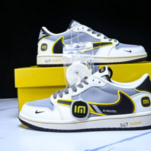 Nike XX3168-162 xiaomi AIR JORDAN 1 LOW OG SP AJ1 LOW TOP CULTURAL CASUAL SNEAKERS BLACK/GREY/WHITE/YELLOW