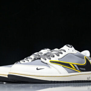 Nike XX3168-162 xiaomi AIR JORDAN 1 LOW OG SP AJ1 LOW TOP CULTURAL CASUAL SNEAKERS BLACK/GREY/WHITE/YELLOW