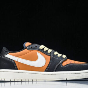 Nike XY2688-118 Givenchy AIR JORDAN 1 LOW OG SP AJ1 LOW TOP CULTURAL CASUAL SNEAKERS ORANGE/WHITE/BLACK