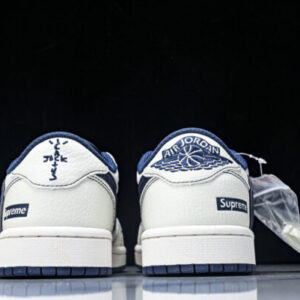 Nike XZ2268-002 AIR JORDAN 1 LOW OG AJ1 LOW TOP CULTURAL CASUAL SNEAKERS supreme NAVY BLUE/LIGHT GRAY/WHITE