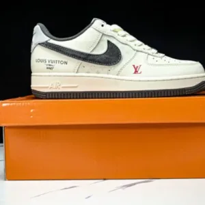 L&V Nike MZ9588 811 AIR FORCE 1’07 LV8 LOW TOP CASUAL SNEAKERS BLACK/WHITE Shoes