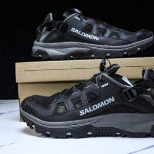 salomon 471151-28 TECHAMPHIBIAN 5 OUTDOOR MEN’S AND WOMEN’S WADING SHOES ARE BREATHABLE BLACK/GREY shoes