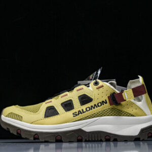 salomon 477502-26 TECHAMPHIBIAN 5 MEN’S AND WOMEN’S WADING SHOES ARE BREATHABLE EARTHY YELLOW/BLACK shoes