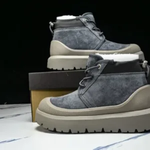 UGG MJ11743991 ULTRA MINI WEATHER HYBRID MID TOP WARM MEN’S OUTDOOR SNOW BOOTS DARK GRAY/BROWN