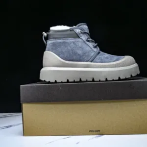 UGG MJ11743991 ULTRA MINI WEATHER HYBRID MID TOP WARM MEN’S OUTDOOR SNOW BOOTS DARK GRAY/BROWN