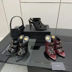 YSL Spring summer new product rhinestone high-heeled slippers