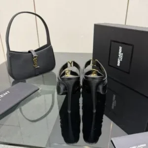 YSL Spring summer new product rhinestone high-heeled slippers
