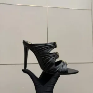 YSL Spring summer new product rhinestone high-heeled slippers