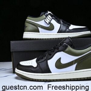 Air Jordan 1 Low Toe Medium Olive GS Nike 553560-092 sneakers