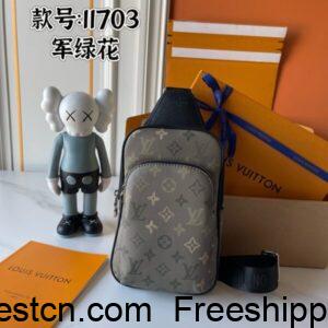 LV M11703 Avenue Sling Monogram Eclipse Reverse Turquoise bags