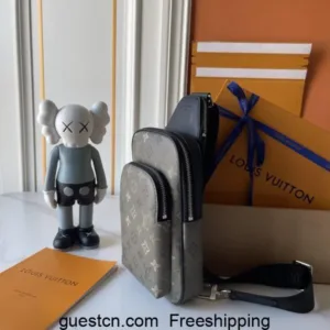 LV M11703 Avenue Sling Monogram Eclipse Reverse Turquoise bags