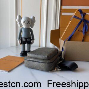 LV M11703 Avenue Sling Monogram Eclipse Reverse Turquoise bags