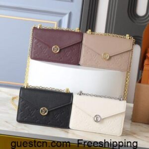 LV Wallet On Chain Rosy Monogram Empreinte Leather bags