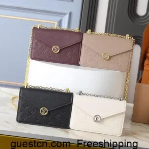 LV Wallet On Chain Rosy Monogram Empreinte Leather bags