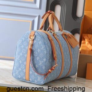 LV Keepall Bandouliere 45 Sky Blue Denim M25334 Bags