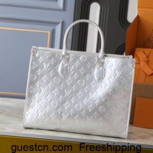LV OnTheGo MM Bicolor Monogram Empreinte Leather Handbags