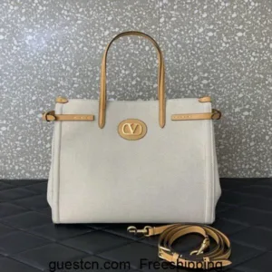 Valentino Garavani Antibes canvas cowhide handbags