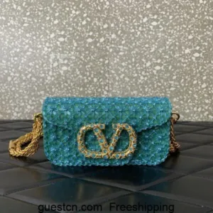 Valentino Loco Crystal Decoration VLogo Signature hand bags