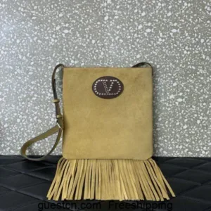 Valentino Garavani Nellcote suede leather fringed handbag