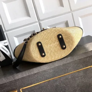 Chanel 26C latest woven vegetable basket shopping Handbags