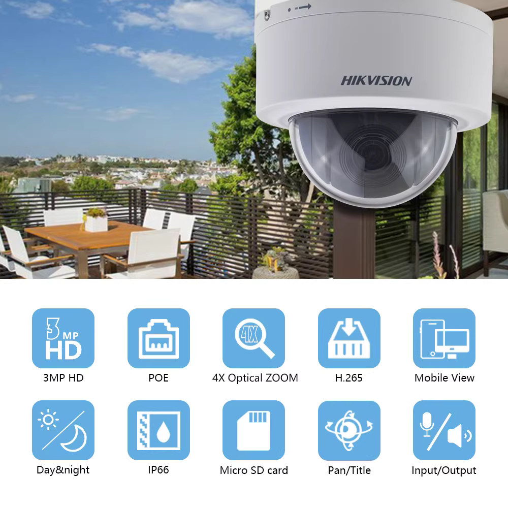 DS-2DE3304W-DE 3-inch 3 MP 4X Network Speed Dome