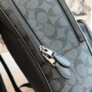 Coach double zipper compartment men’s space backpack