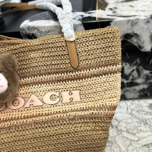 Coach Beach Eco friendly Woven Tote Handbags
