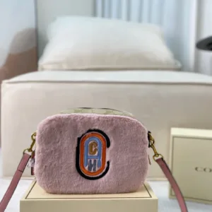 Coach plush camera bag