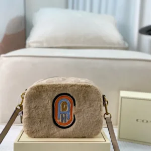 Coach plush camera bag