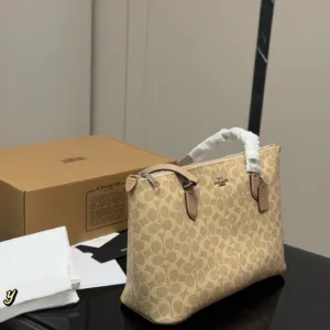 Coach single-sided zipper tote bag shopping handbags