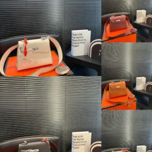 Hermes Double sided Kelly Milk Shake White Silver Series Handbag