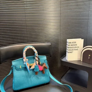 Hermes Platinum 25 Color blocked Inner Togo Tote Hand Bags