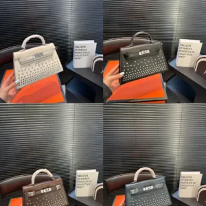 Hermes Black Silver Rock Box Mini Kelly 2nd Generation Handbag