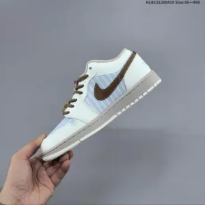 Air Jordan 1 Low Striped AJ1 Low Top Casual Board Shoes