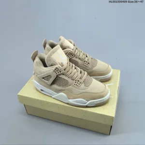 Air Jordan 4 Retro "Cozy Girl" Desert Yellow Sneakers