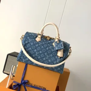 M14430 Speedy Soft 30 Monogram Blue Denim Handbags