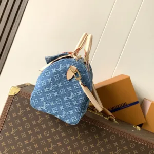 M14430 Speedy Soft 30 Monogram Blue Denim Handbags
