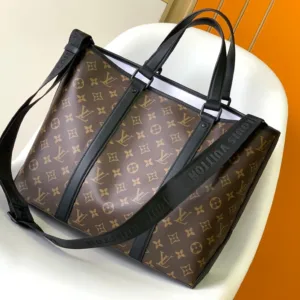 M45734 M45733 Monogram Macassar Week-End Tote GM Handbags