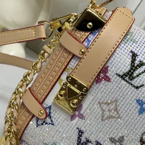 Side Trunk MM Beige M46907 M46358 full fancy color diamond handbags