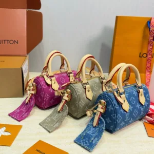 L&V Nano Speedy denim bag