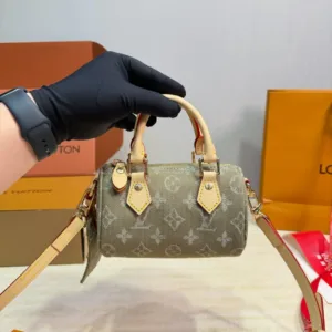 L&V Nano Speedy denim bag
