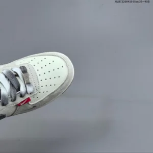 Nike Air Force 1 Low gray red sports shoes