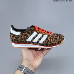 Adidas Original SL 72 RS low cut leopard print soccer casual sports shoes