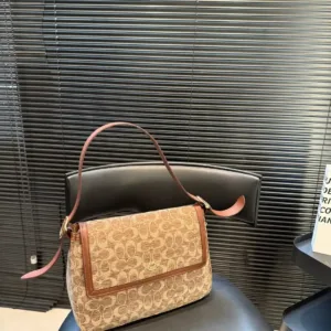 Coach Etta Tiger pattern flip shoulder handbags