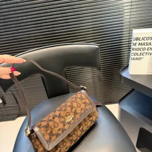 Coach Etta Tiger pattern flip shoulder handbags