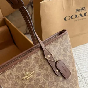 coach shopping zipper tote hand bags