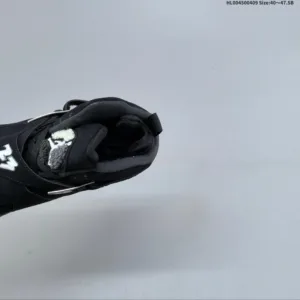 Air Jordan 8 Retro “Chrome” High Top Black Silver Sneakers