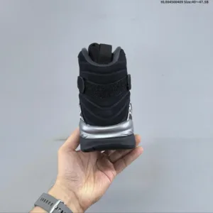 Air Jordan 8 Retro “Chrome” High Top Black Silver Sneakers